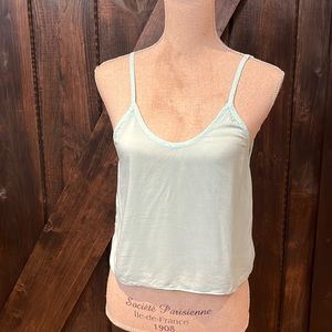 Talula mint green/blue lightweight crop top from Aritzia